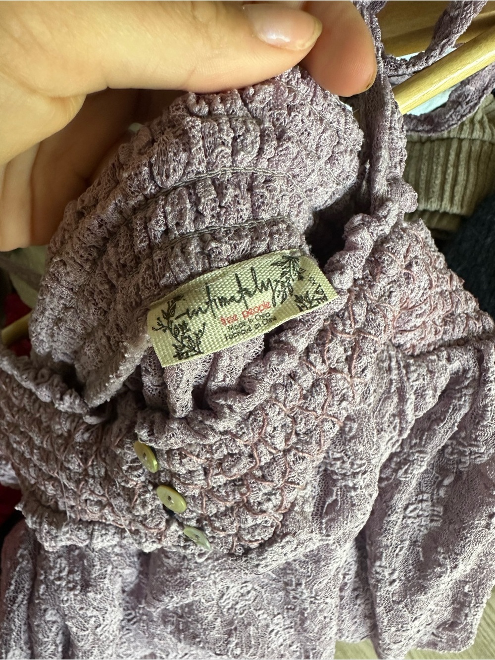 Free People Lace Romper Dusty Lavender - Picture 3 of 9